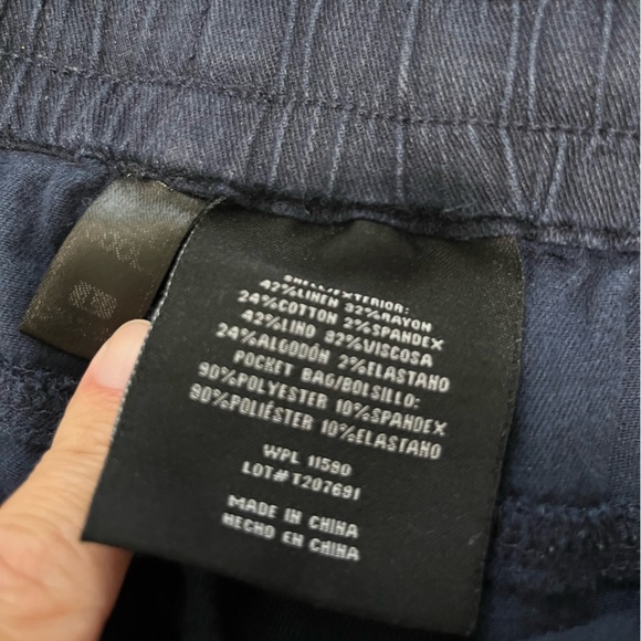 Bundle of two linen cropped pants - Picture 4 of 13